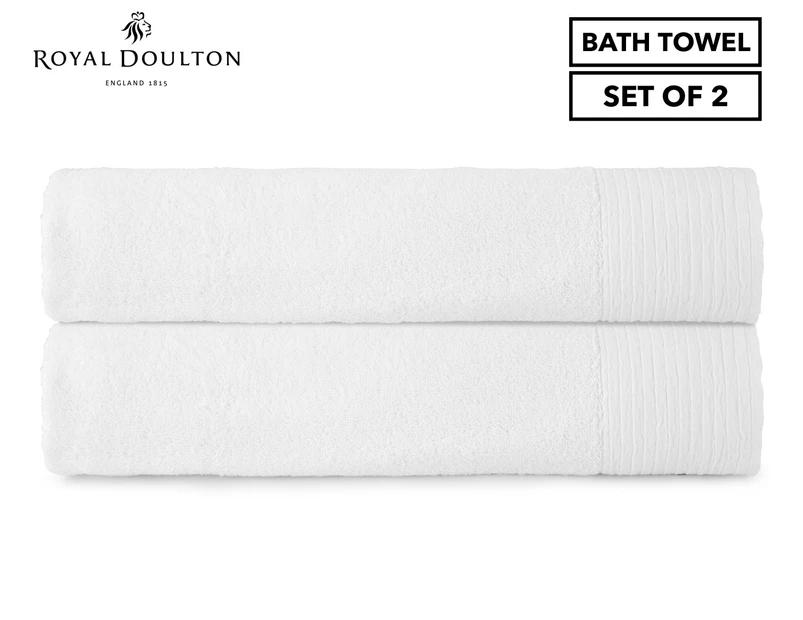 Royal Doulton Organic Cotton Bath Towel 2-Pack - White