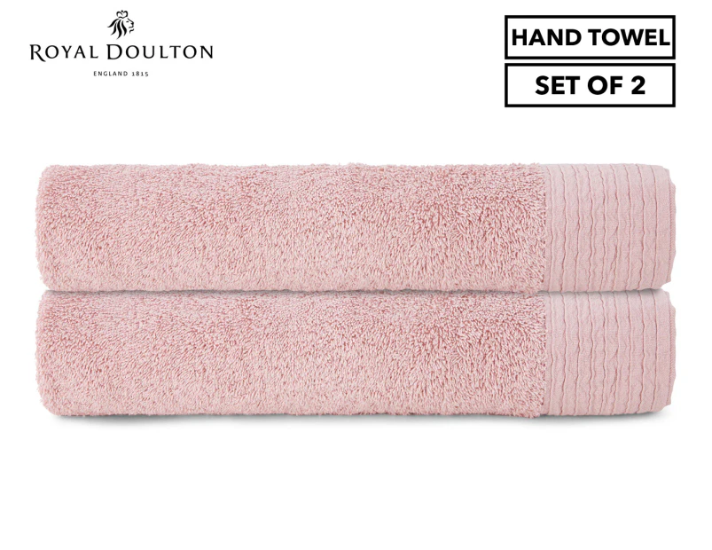Royal Doulton Organic Cotton Hand Towel 2-Pack - Lilac