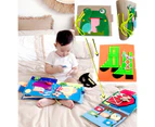 10Pages! Felt Quiet Soft Activity Busy Book educational Toddler Puzzle Fabric Montessori Toy First Handmade DIY Preschool Frog Baby Kids