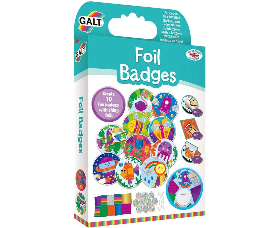 Galt Foil Badges Kids/Childrens Interactive Activity Kit Play Toy Playset 6y+