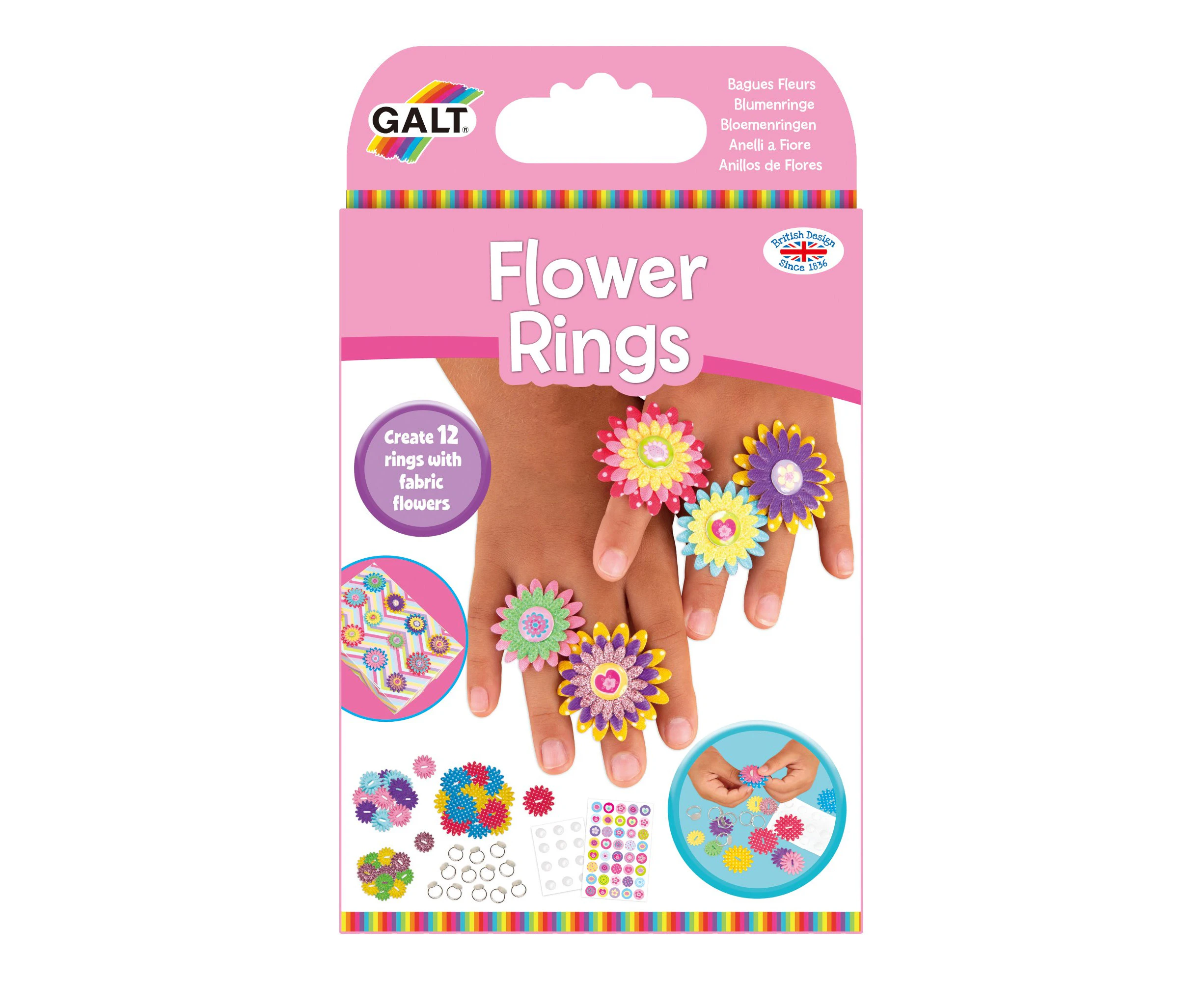 Galt Flower Rings Kids/Childrens Interactive Activity Kit Play Toy Playset 6y+