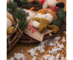 MadeSmart Christmas Wreath Rattan Garland for Door Decorations Pendant for Xmas Tree Festival Decoration-Let It Snow