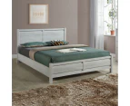 Queen Size Bed Frame Natural Wood like MDF in white ash Colour