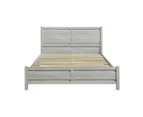 Queen Size Bed Frame Natural Wood like MDF in white ash Colour
