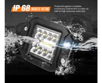 LIGHTFOX 2x 5inch LED Work Light Flush Mount Spot Flood Reverse Offroad 4x4