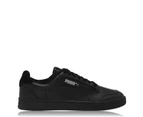 Puma Mens Shuffle Low Sneakers Casual Flat Lace Up Trainers - Black/Black