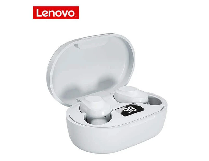 Lenovo XT91 Wireless Headphones TWS True Bluetooth Earphone EarBuds Stereo HD with Mic Headset Big Battery 1000mAh Charging box (White)
