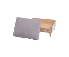 Charlie's Scandi Elevated Bed – Natural Pine Frame & Grey Mattress 64×48.8×25.4cm