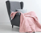 Dreamaker 160x120cm Coral Fleece Electric Heated Throw Blanket - Blush