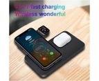 15W Qi 3 in 1 Fast Charging Wireless Charging Stand Dock Station For AirPods Pro Apple Watch SE 6 5 4 3 2 iPhone 12 11 Pro Max Xs X Xr 8 Plus