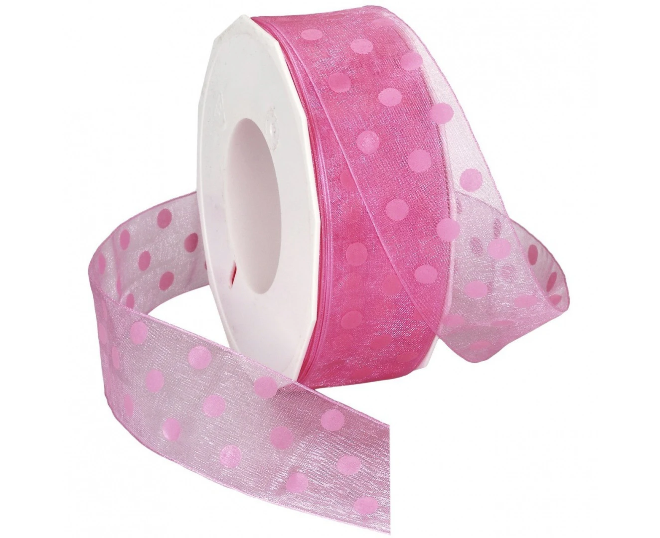 (Light Pink) - Morex Ribbon Sheer Dots 3.8cm Ribbon with 50-Yard Spool