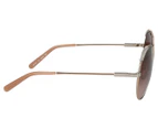 Chloé Women's Round CE117S755 Sunglasses - Silver/Light Brown