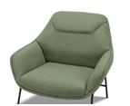 Mii Moss Green Designer Occasional Lounge Fabric Armchair