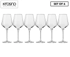 Set of 6 Krosno 390mL Avant-Garde Wine Glasses