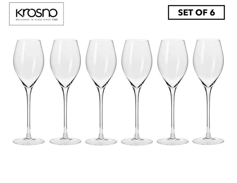 Set of 6 Krosno 280mL Harmony Prosecco Wine Glasses