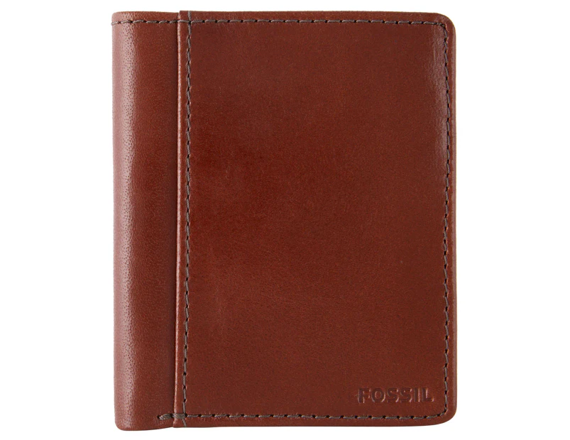 Fossil Mykel Leather Bifold Wallet - Medium Brown