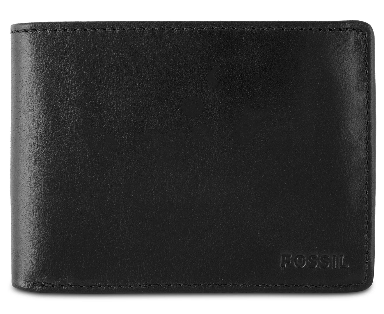 Fossil Mykel Traveler Leather Trifold Wallet - Black