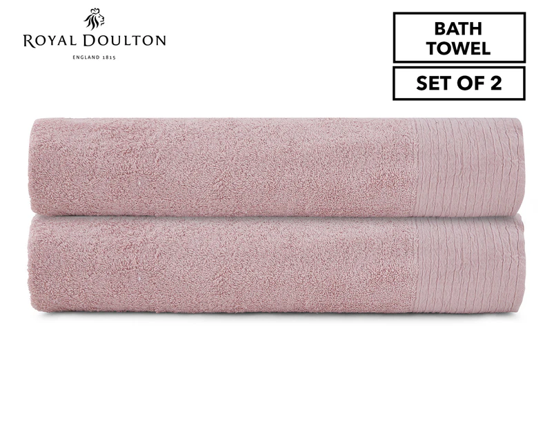 Royal Doulton Organic Cotton Bath Towel 2-Pack - Lilac