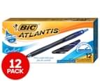 BiC Atlantis Comfort Medium Nib Ballpoint Pens 12-Pack - Blue 1