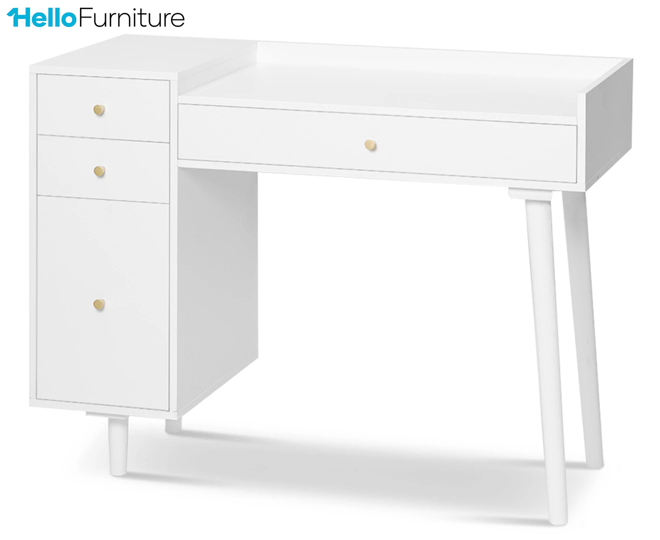 HelloFurniture Elmer Study Desk - White