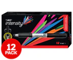 BiC Intensity Fine Tip Permanent Marker 12-Pack - Black