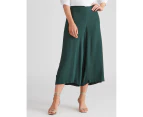 Katies Side Button Crop Pants - Womens - Sea Green