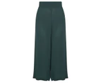 Katies Side Button Crop Pants - Womens - Sea Green