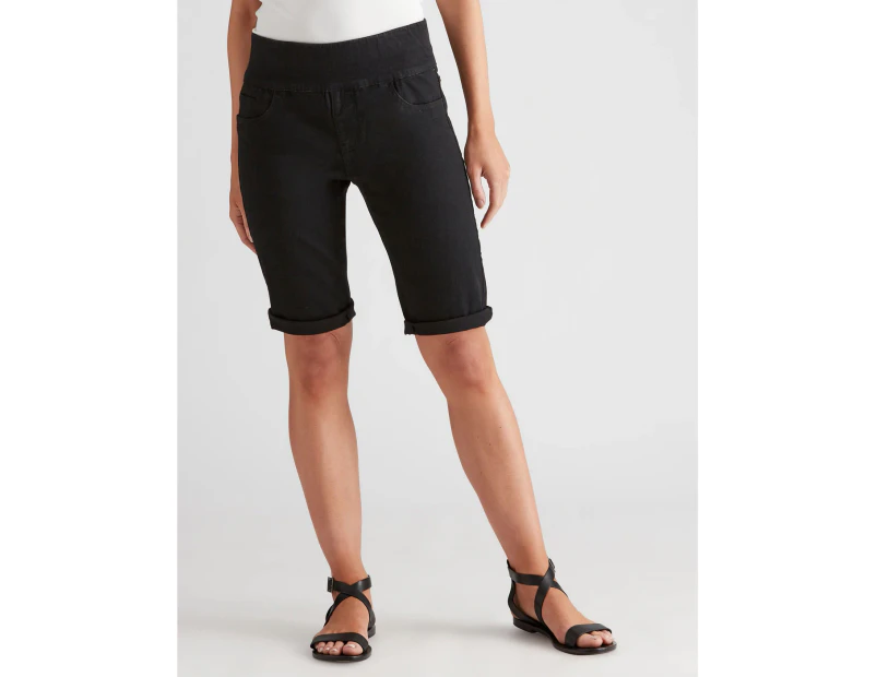 Katies Denim Ultimate Shorts - Womens - Black