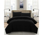Black Soft Quilt/Duvet/Doona Cover Set Single/D/Queen/King/Super King Size Bed  X2 -Not-Available