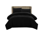 Black Soft Quilt/Duvet/Doona Cover Set Single/D/Queen/King/Super King Size Bed  X2 -Not-Available