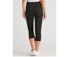 Katies Crop Classic Pants - Womens - Black