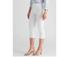 Katies Crop Classic Pants - Womens - White