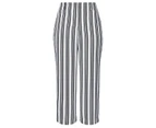 Katies Stripe Crop Pants - Womens - Mono Stripe