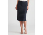 Liz Jordan Afterdark Pintuck Pencil Skirt - Womens - Black