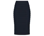 Liz Jordan Afterdark Pintuck Pencil Skirt - Womens - Black