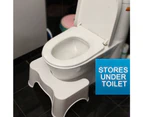 2x Toilet Step Stool Bathroom Potty Squat Aid for Constipation Relief