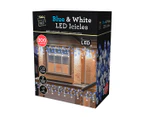 LED Icicles Flashing White/Blue 300pc
