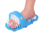 Messar Bathroom Shower No Bending Feet Brush Foot Cleaning Bristle Slipper Washer Bath Scrubber Massager Stick on Floor