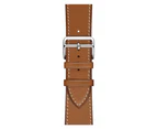Strapmall Leather Watch Band For iWatch 7/SE/6/5/4/3/2/1 (Brown)