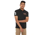 Polo Ralph Lauren Men's Knitted Short Sleeve Custom Slim Fit Polo Shirt - Black