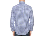 Polo Ralph Lauren Men's Long Sleeve Custom Fit Sport Shirt - Blue/White Gingham
