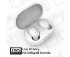A6S Macaroon Airdots Bluetooth Wireless Earphone TWS Earbud Noise Cancelling Microphone IPX4 - White