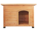 Little Buddies Wooden Dog/Animal Flat Roof Outdoor Weatherproof Kennel - Small