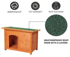 Little Buddies Wooden Flat Roof Dog Kennel For Small Dogs - Natural