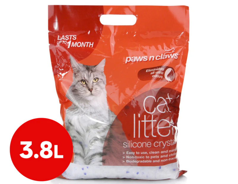 Paws and Claws Silica Cat Litter 3.8L