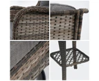 Garden Rocking Chair Swivel Wicker Sofa Patio Set Outdoor Lounge Furniture 3 Pcs