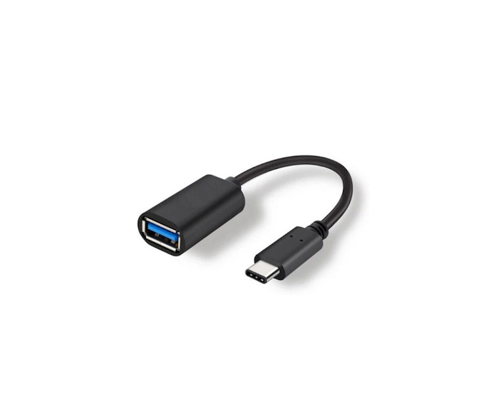 Black Type C Male to OTG USB Data Sync Adapter