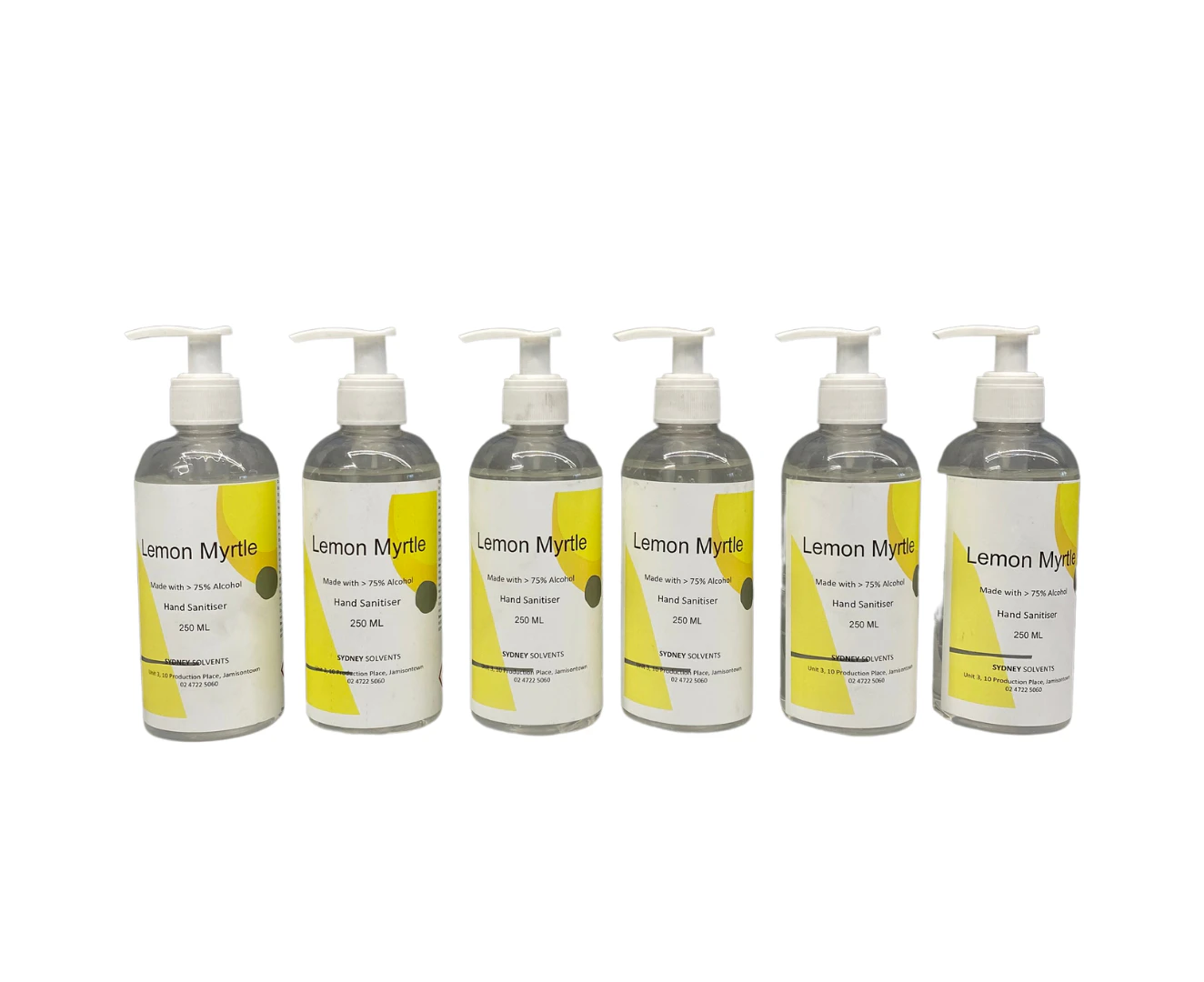 Lemon Myrtle Antibacterial Instant Hand Sanitiser Gel 6 X 250ml Pack