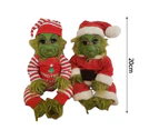 Christmas Grinch Dolls Cute Stuffed Toy Kids Xmas Gift Home Decor - Striped