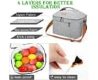 LOKASS Lunch Box Wide-Open Cooler Bag with Shoulder Strap(16L)-Grey 3